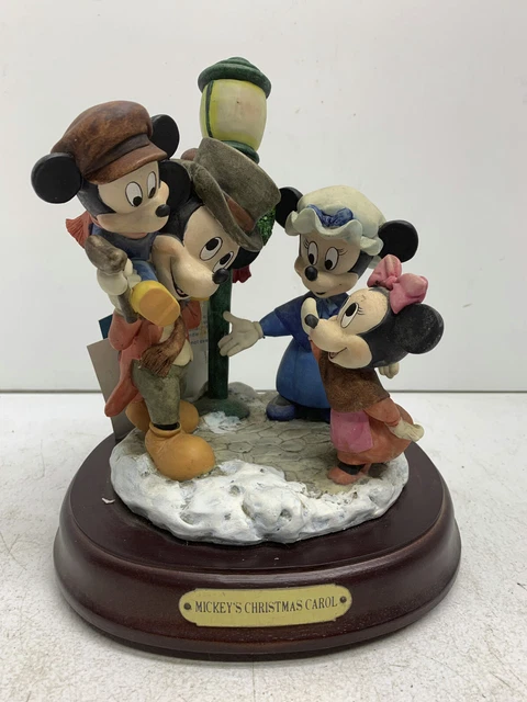 DISNEY SCHMID MICKEY Mouse A Christmas Carol Music Box Figurine