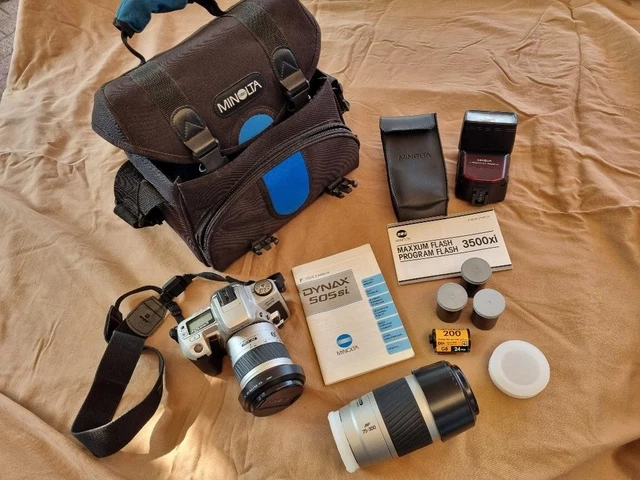 Kit Minolta Dynax 505 Si Avec Flash Et Objectif 75-300mm - Occasion, Argenté