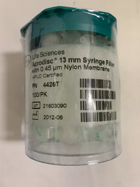 Pall Acrodisc® Syringe Filter with Nylon Membrane - 0.45 µm, 13mm (100/pk)