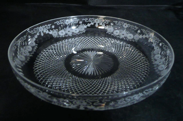 3 Hawkes ABP Brilliant Cut Glass & Etched Shallow Bowls