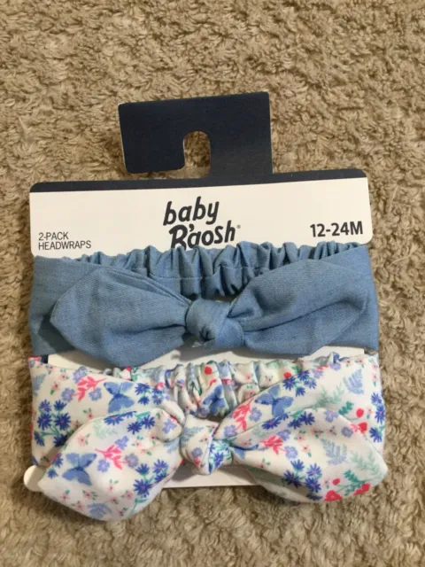 OSHKOSH BABY B’GOSH Girls Headwraps. Pack Of Two. Size 12-24 Months. NEW.