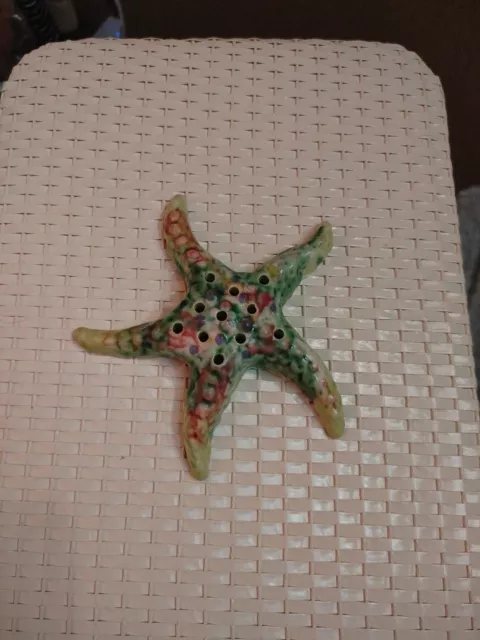 Rare  Starfish  Raised 3d Style Multi Color Rare From Grand Ma Collection