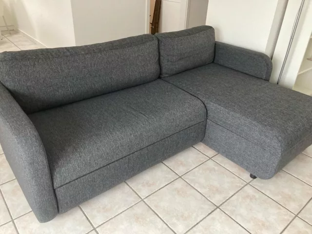 sofa mit schlaffunktion und bettkasten dunkelgrau