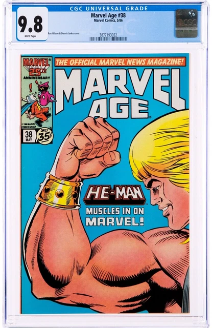 Marvel Age #38 CGC 9.8 NM/MT Wp 1st He-Man Marvel 1986 Masters of the Universe