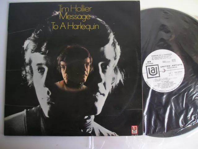 Tim Hollier Message to Harleguin LP PROMO WHITE LABEL UA 1969 Italy archive copy