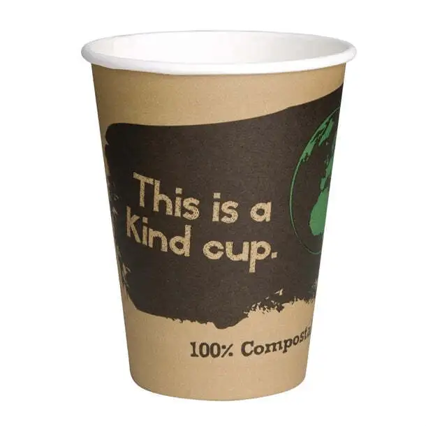 Fiesta Compostable Hot Cups Single Wall 340ml Pack of 50 PAS-DS059