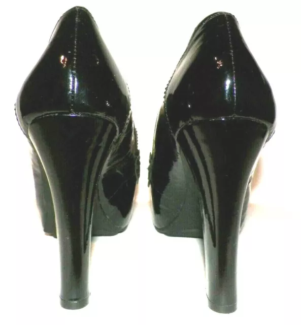 WOMEN'S 8.5 ME Too Black Patent Leather Platform Pumps Heels Shoes 4 ...