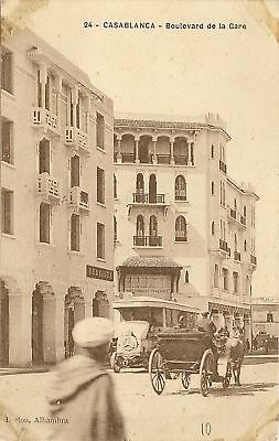 Cpa Maroc Casablanca Boulevard De La Gare