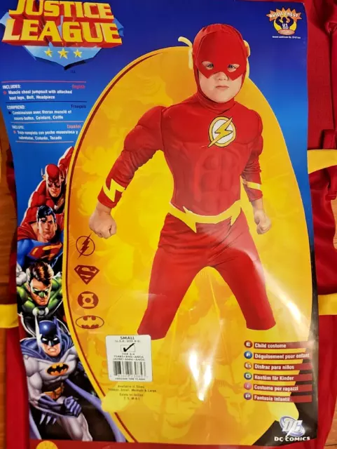 Justice League The Flash Deluxe Muscle Chest Child Costume DC Comics SMALL 4-6