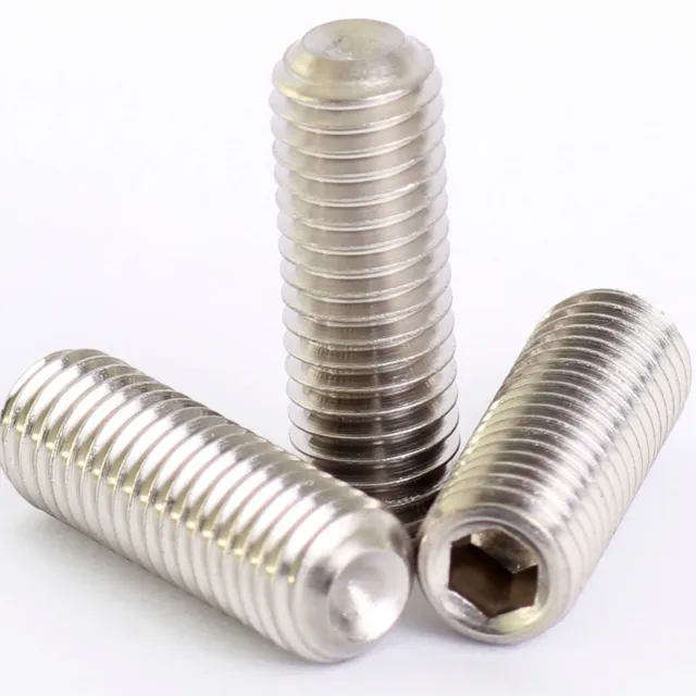 M1.6 M2 M2.5 M3 A2 Stainless Grub Screws Cup Point Hex Socket Set Screw Din 916