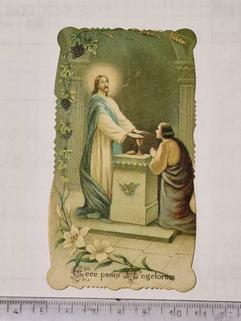Santino Holy Card fustellato Gesù Eucarestia ZA1024 ^