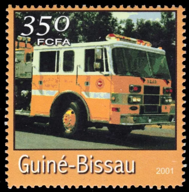 GUINEA BISSAU Mi 1748 - Transportation "Fire Trucks" (pb81787)