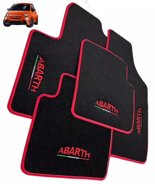 Tappetini Tappeti Compatibili FIAT 500 ABARTH 595 695  Personalizzabili Dal 2007