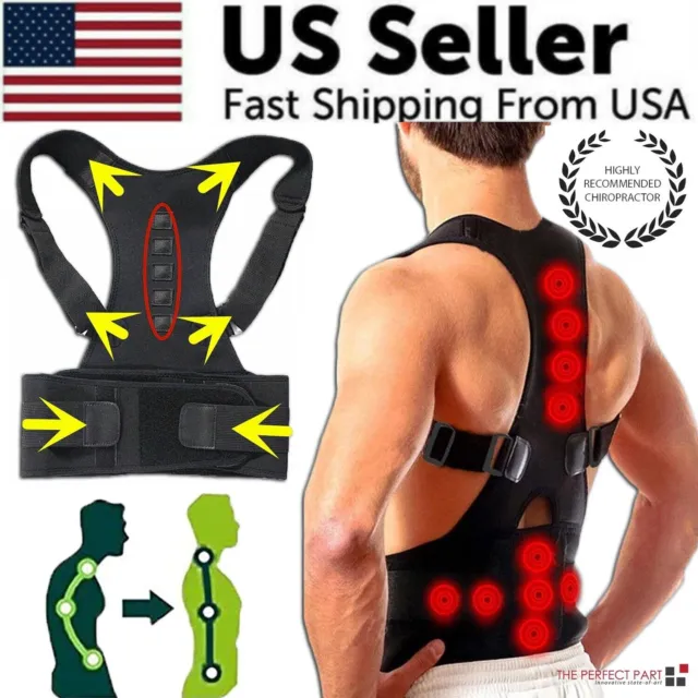 Posture Corrector Support Magnetic Back Shoulder Brace Belt Band For Women Men