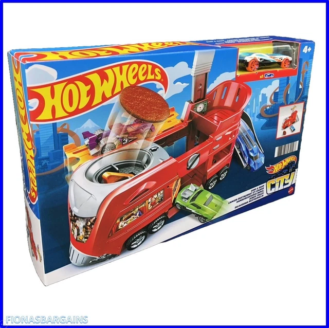 MATTEL HOT WHEELS Dine & Dash City Playset Action Collectible Fold Out ...