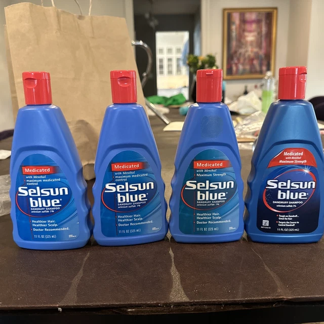 SELSUN BLUE MAXIMUM Strength Medicated AntiDandruff Shampoo Menthol 11
