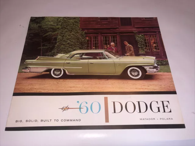 1960 DODGE "MATADOR & POLARA" Car Dealer Showroom Sales Brochure