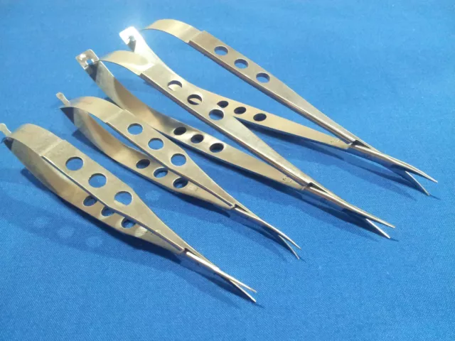 Set Of 4 O.r Grade Castroviejo Micro Surgery Scissors 4"+ 6" Straight+Curved