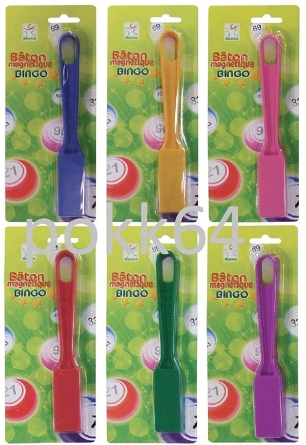 Gros aimant ramasse jetons pour loto bingo + 100 pions vert - Palet magnetique Gros aimant ramasse jetons pour loto bingo + 100 pions vert - Palet magnetique
