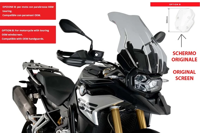 Pare-Brise Fumé Clair Pour BMW F 850 GS Standard Adventure 2018-2023 - Protection Parfaite Et Confort De Conduite