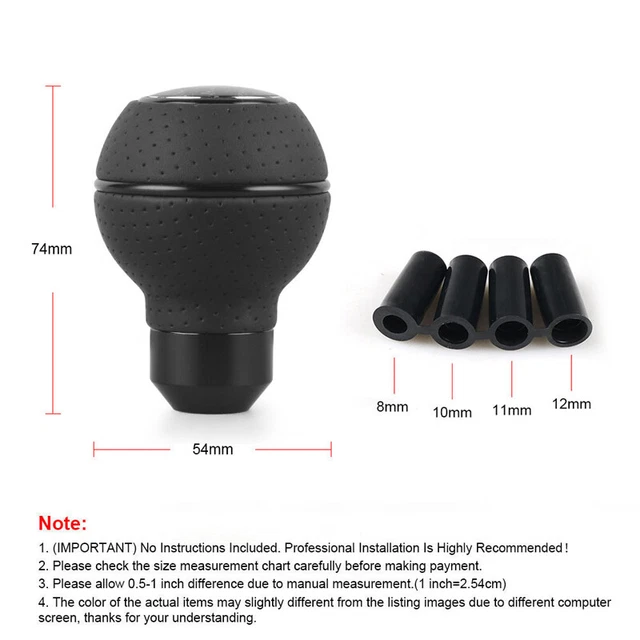 Universal Auto Manual Car Vehicle Gear Stick Shift Shifter Lever Head w/Adapters