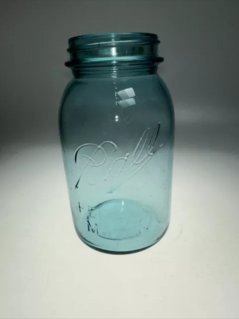 Vintage BLUE Ball Mason Quart Perfect Mason Canning Jar