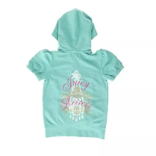 Giacca con cappuccio top a maniche corte Juicy Couture per ragazze nuova con etichette 10 12 14 pezzi £110 3