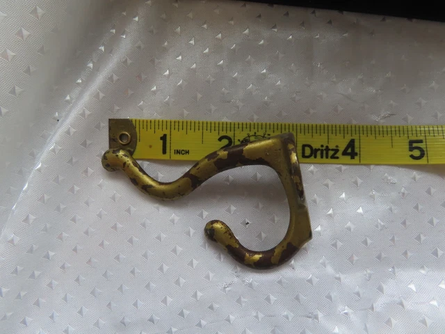 Lot Of 7 Vintage Hooks/Coats/Plants/etc.  Metal/Brass + a Brass Lock/unopened 8