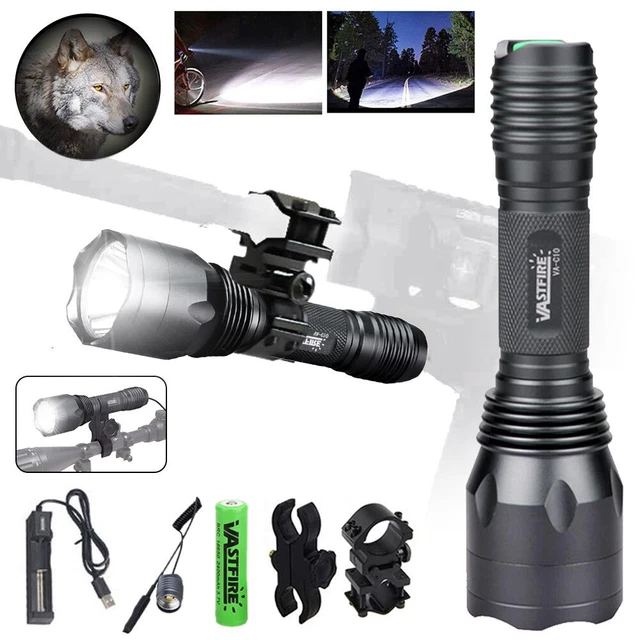 90000LM GUN FLASHLIGHT Torch Mount Hunting Picatinny Scope Lamp UK SHIP