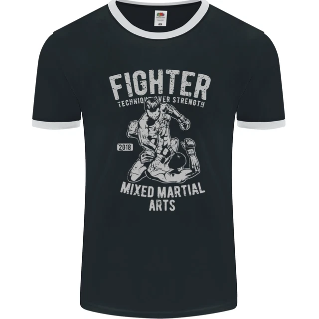 MMA Fighter MMA Mixed Martial Arts Gym Mens Ringer T-Shirt FotL