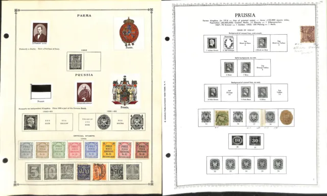 Prussia - Germany Stamp Collection on Scott & Minkus Pages, 1861-1903 (BD)