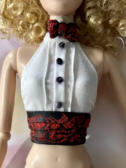 Jazz Baby Mistress of Ceremonies White Halter Blouse/Bow Tie/Cummerbund Only