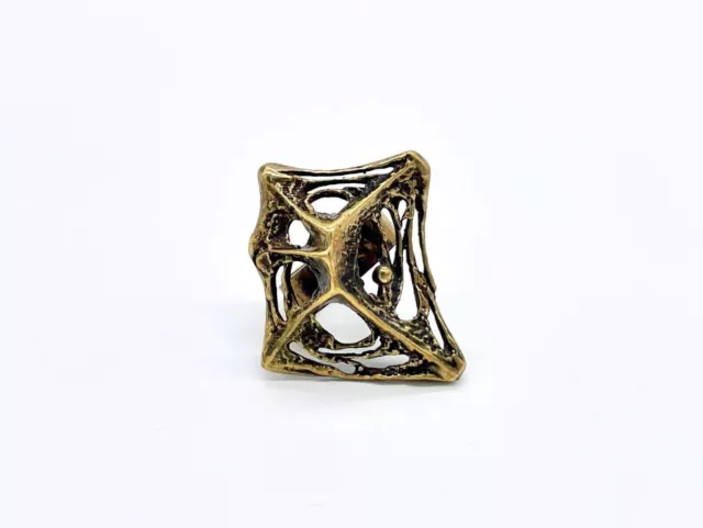 Karl Laine SpiderWeb Bronzering, modernistischer Ring, finnischer Schmuck... 3