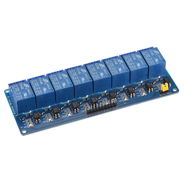 Relé Módulo 8 Canales 12V Bajo Nivel Disparador Módulo Azul para DSP