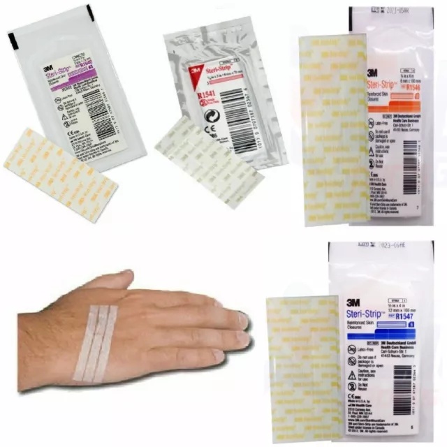 3M Steri Strip Reinforced Sterile Skin Wound Closures R1540 R1541 R1542 R1546