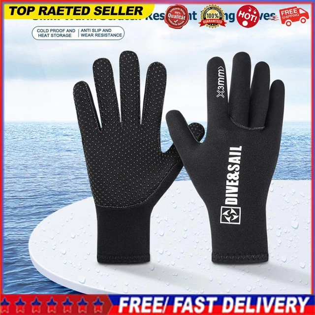 3mm Neoprene Gloves UV Protection Surfing Gloves for Diving Snorkeling Surfing