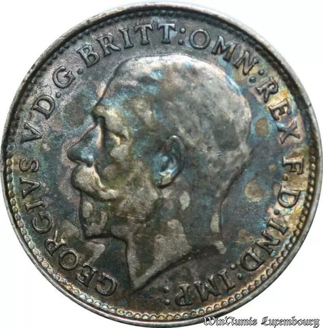 C8166 UK 3 Pence George V 1916 Silver UNC -> Make offer 2