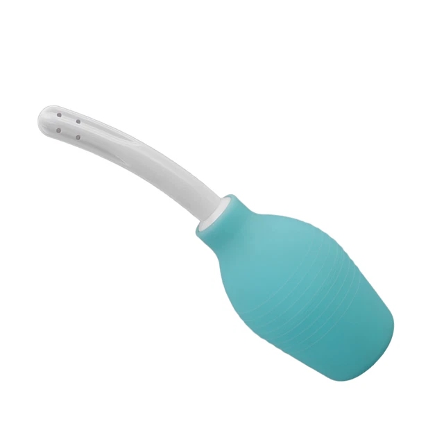 Enema Bulb Green Silicone 300ml Large Capacity Curved Soft Head Douche Cleane QT