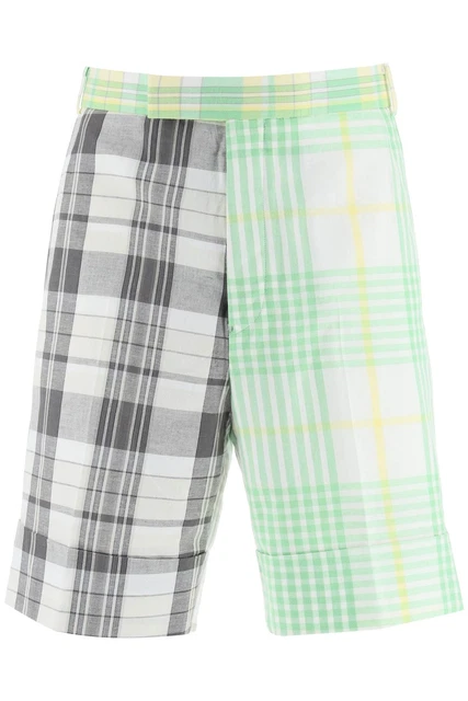 Thom browne funmix madras cotton shorts MONCLER 2 Men