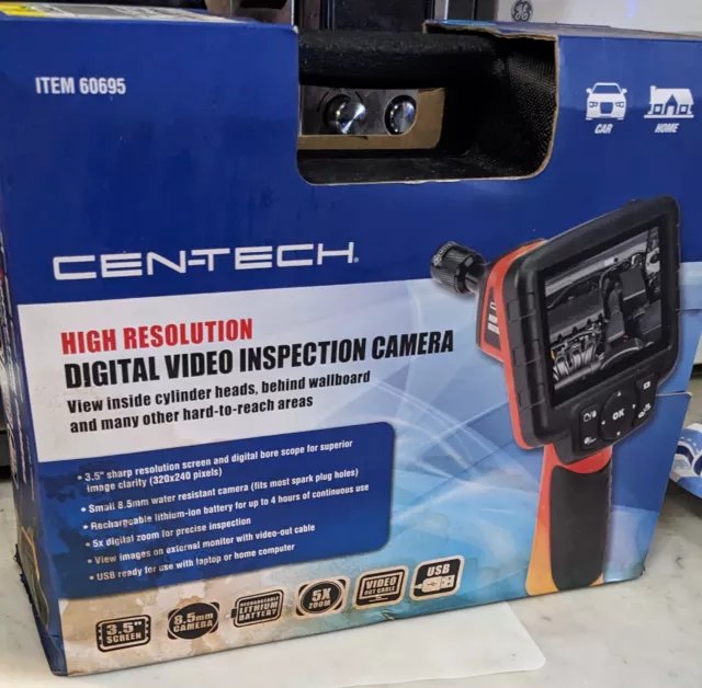 CEN-TECH 60695 Digital Video inspection Camera Borescope New In Box BIN