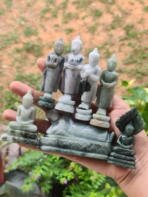 Amulet carving natural jadeite collection Buddha Lucky charm