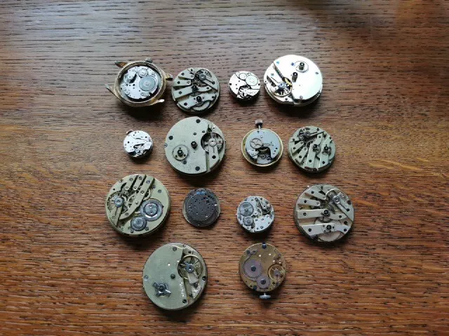 Job Lot of Vintage Pocket Watch Movements for Repair / Parts, Mixed Lot #2