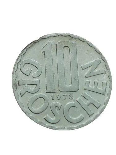1973 10 GROSCHEN AUSTRIA OSTERREICH COLLECTIBLE XF nearly UNC Kayihan coins T39