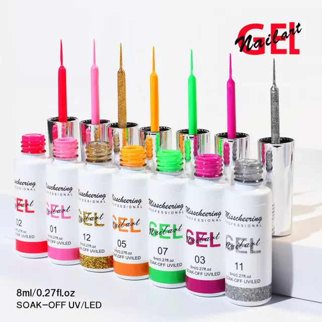 Dibujar Uñas Pintar Alambre Nagellack Art Line Uv/Led Spider Nagellack < 2