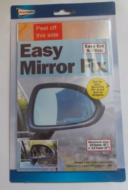 Streetwize Easy Mirror Fix Kits 8" x 5" new