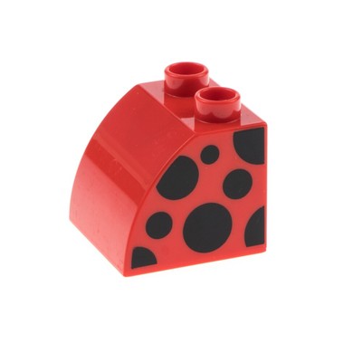 Duplo 1x Lego Duplo Toit Pierre 2x2x1 Rouge Courbe Maison De 10575 10565 6019566 11169 