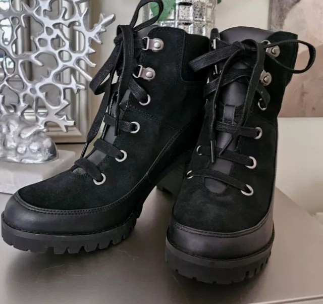 UGG AUSTRALIA REDWOOD Black Waterproof Boots Uk 4 Eur 37 Usa 6