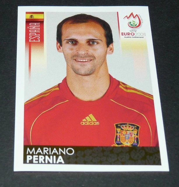 N°422 Mariano Pernia Roja Espagne España Panini Football Uefa Euro 2008