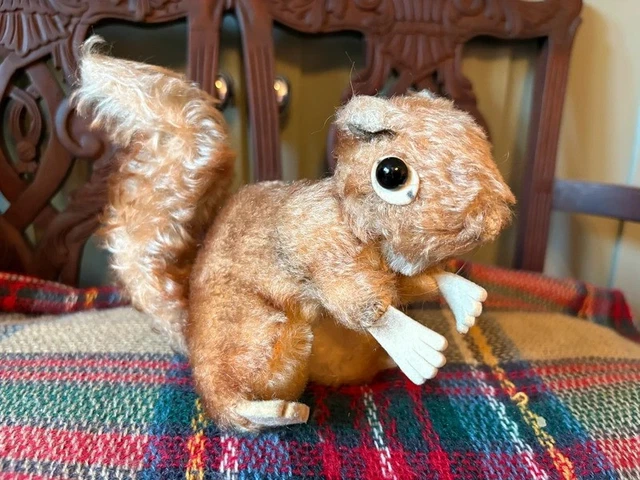 VINTAGE STEIFF PERRI Squirrel Mohair 1950s 60s Button in Ear Germany £ ...