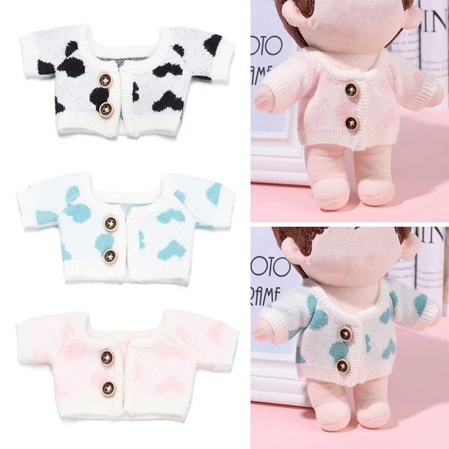 20cm Doll Clothes Knitted Sweater Clothes Doll Warm Sweater Dolls Sweater Tops